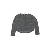 Kidpik Pullover Sweater: Gray Marled Tops - Kids Girl's Size Small
