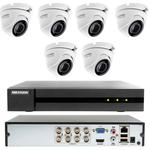 Hikvision - kit de vidéosurveillance en nuage dvr 8 canaux 6 caméras 4MP ahd 500GB