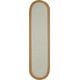 Tapis ovale bicolore aspect jute fait main motif unis beige - 80x300