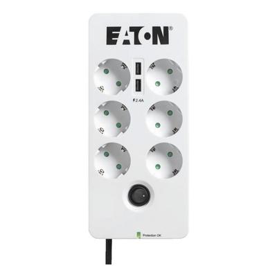 6-fach USB-Steckdosenleiste mit Überspannungsschutz »Protection Box 6 USB Tel«, Eaton