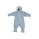 Sterntaler Baby Jungen Overall Baby Melange Overall - Overall Baby - aus Microfleece mit Stickerei und Reißverschluss - rauchgrau, 56