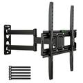 CAIHONG Full Motion TV Wall Mount for Most 32-65 inch Flat Screen/LED/4K TVs Swivel/Tilt TV Mount Bracket with Articulating Dual Arms Max VESA 400x400mm Holds up to 77lbs