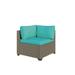 Keys Outdoor Corner Sofa in Summer Fog Wicker