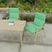 22" x 45" Green Solid Outdoor Chair Cushion with Ties and Loop - 45'' L x 22'' W x 5'' H