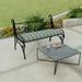 48" x 18" Grey Stripe Outdoor Bench Cushion with Ties - 18'' L x 48'' W x 3.5'' H