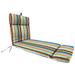 Sunbrella 72" x 22" Multicolor Stripe Outdoor Chaise Lounge Cushion with Ties and Loop - 72'' L x 22'' W x 3.5'' H