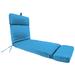 Sunbrella 72" x 22" Blue Solid Outdoor Chaise Lounge Cushion with Ties and Loop - 72'' L x 22'' W x 3.5'' H