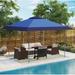 13' x 13' Outdoor Canopy Patio Gazebo Reinforced garden Pop-up Canopy Tentwith Elegant Corner Curtain - 13x13ft