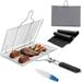 YANXIAO Grill Basket Fish Roaster BBQ Foldable Grill Grill Basket For Fish Vegetables Steak Foldable Grill Net Made Of Heat-resistant Stainless Steel Multicolor 2023 One Size - Cute Design