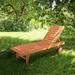 Zimtown Sun Lounger Wood Folding Chaise Chair Outdoor Wooden Recliner for Deck Poolside Patio Original Color