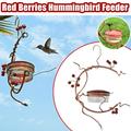 YANXIAO Courtyard bird feeder Red Berries Hummingbird Feeder RED 2023 As Shown - Home Gift