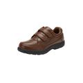Extra Wide Width Men's Double Adjustable Strap Comfort Walking Shoe by KingSize in Brown (Size 12 EW)