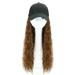 Long Hair Wig Hat Premium Natural Look Wig Long Straight Hair Wig for Dating Hair Styling