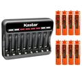 Kastar 8-Pack Battery and CMH8 Smart USB Charger Replacement for Panasonic KX-TG9348 KX-TG9348T KX-TG9361 KX-TG9361B KX-TG9371 KX-TG9371B KX-TG9372 KX-TG9372B KX-TG9381 KX-TG9381T KX-TG9382