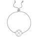 Kate Spade Jewelry | Kate Spade Symbols Clover Heart Adjustable Bracelet | Color: Silver | Size: Os