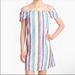 J. Crew Dresses | Nwt J.Crew Colorful Striped Off The Shoulder Dress | Color: Pink/Yellow | Size: 4