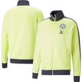 Men's Puma Yellow Manchester City ftblHeritage T7 Raglan Full-Zip Track Jacket