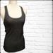 American Eagle Outfitters Tops | American Eagle Stretchy Black & Silver Metallic Racerback Tank|Sz Med | Color: Black/Silver | Size: M
