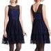 Anthropologie Dresses | Anthropologie Moulinette Soeurs Lace A-Line Cocktail Dress | Color: Black/Blue | Size: 6