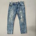 Levi's Jeans | Levis 501 Button Fly Jeans Distressed Acid Wash | Color: Blue | Size: 30