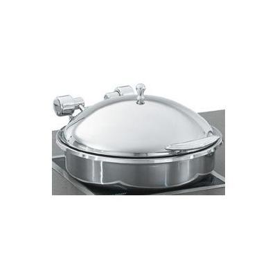 Vollrath Induction Chafer, Large Round, 6 Qt. (5.8 L), Stainless Steel Trimw/ Stainless Food Pan