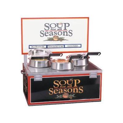 Nemco 6510-T4 12 qt Triple Well Soup Merchandiser w/ Header