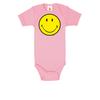 Body LOGOSHIRT "Original Smiley Face", Baby, Gr. 74/80, EURO-Größen, rot, 100% Baumwolle, bedruckt, casual, kurz, Kurzarm, Bodies, mit funktionalen Druckknöpfen