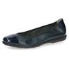 Ballerina CAPRICE, Damen, Gr. 37, blau (dunkelblau), Nappaleder, Lackleder, sportlich, Schuhe, Loafer, Slipper, Festtags Schuh mit Lack-Details