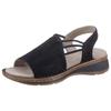 Riemchensandale ARA "HAWAII", Damen, Gr. 41, blau (dunkelblau), Veloursleder, feminin, Schuhe, Sommerschuh, Sandalette, Keilabsatz, mit Stretch-Bänder, G-Weite