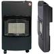 Portable Gas Cabinet Heater Free Standing Calor Butane Fire Wheels Comes With Free Hose and Regulator 4.2kw Foldable Design Black
