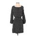 M.S.S.P. Casual Dress - Sweater Dress: Black Jacquard Dresses - Women's Size X-Small