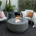 Elementi 16.9" H x 40.9" W Concrete Outdoor Fire Pit Table w/ Lid Concrete in White | 16.9 H x 40.9 W x 40.9 D in | Wayfair OFG414LG-NG-1