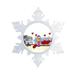 The Holiday Aisle® Personalized Friendly Folks Cartoon Snowflake Little Angels 3 Christmas Holiday Shaped Ornament Plastic in Pink/Red | Wayfair