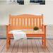 Red Barrel Studio® Katanya Patio Garden Bench Plastic in Orange | 36.7 H x 48 W x 25.7 D in | Wayfair 4CD584D4AE4C47678028EDD1902F38A3