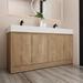 Latitude Run® Blossom-Rae 59" Single Bathroom Vanity Set Wood/Plastic in Brown/White | 35.08 H x 59.08 W x 18.15 D in | Wayfair