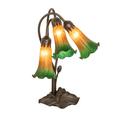 Meyda Lighting Amber and Green 16 Inch Accent Lamp - 254243