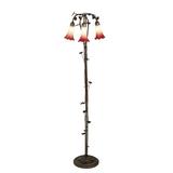 Meyda Lighting Seafoam and Cranberry 58 Inch Floor Lamp - 255130