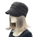 Cadet Cap, Handmade in Black Linen, Or Choose Your Color, Summer Sun Hats Women, Usa Small Business, Casual Travel Hat, Mothers Day Gift