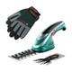 Isio 3 iii Cordless Shrub Grass Shear Hedge Cutter Multi Tool Set & Gloves - Bosch