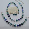 Peacock Bliss Genuine Austrian Crystal Necklace, Bracelet Or Earrings