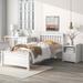 Grey Wood Twin Bed with 1 Nightstand