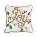 HGTV Home Collection Joy Embroidered Plaid Back Pillow , Red, 18in