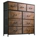 Fabric Dresser for Bedroom with 9 Drawers, Tall Chest of Drawers, Storage Tower