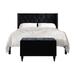 CraftPorch 2 Piece Bedroom Bench Set Velvet Wingback Upholstered Bed