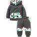 3 Baby Boy Clothes Toddler Boys Winter Long Sleeve Green Dinosaur Prints Tops Pants 2PCS Outfits Clothes Set For Babys Clothes Hooded Casual Outfit Boys