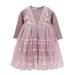 Qufokar mas Outfit Baby Girl Cute Baby Girl Outfits Toddler Kids Baby Girls Long Sleeve Patchwork Tulle Dress Princess Dress Clothes Outfits