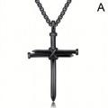 Men s Cross Necklace Cross Pendant Necklace Stainless Steel Nail and Rope Chain Necklaces Vintage Punk Choker Jewelry Gifts for Men Boys Y1N5