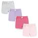 Hudson Baby Girl Shorts Bottoms 4-Pack Pink Lilac 6-9 Months