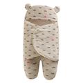 Qufokar Baby Towel Baby Swaddles Baby Boys Girls Cartoon Flannel Swaddle Wrap Printed Sleeping Blanket Cooton Warm Hoodie Swaddle Wrap
