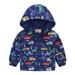 wofedyo Baby Boy Clothes Toddler Kids Baby Boys Girls Cartoon Dinosaur Rainbow Camouflage Zip Windproof Jacket Hooded Trench Lightweight Kids Coats Windbreaker Casual Outerwear Baby Clothes